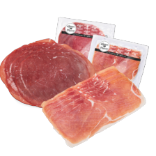 Runderrookvlees of Serrano ham